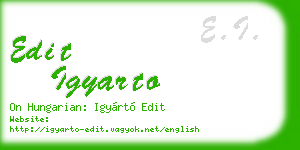 edit igyarto business card