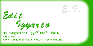 edit igyarto business card